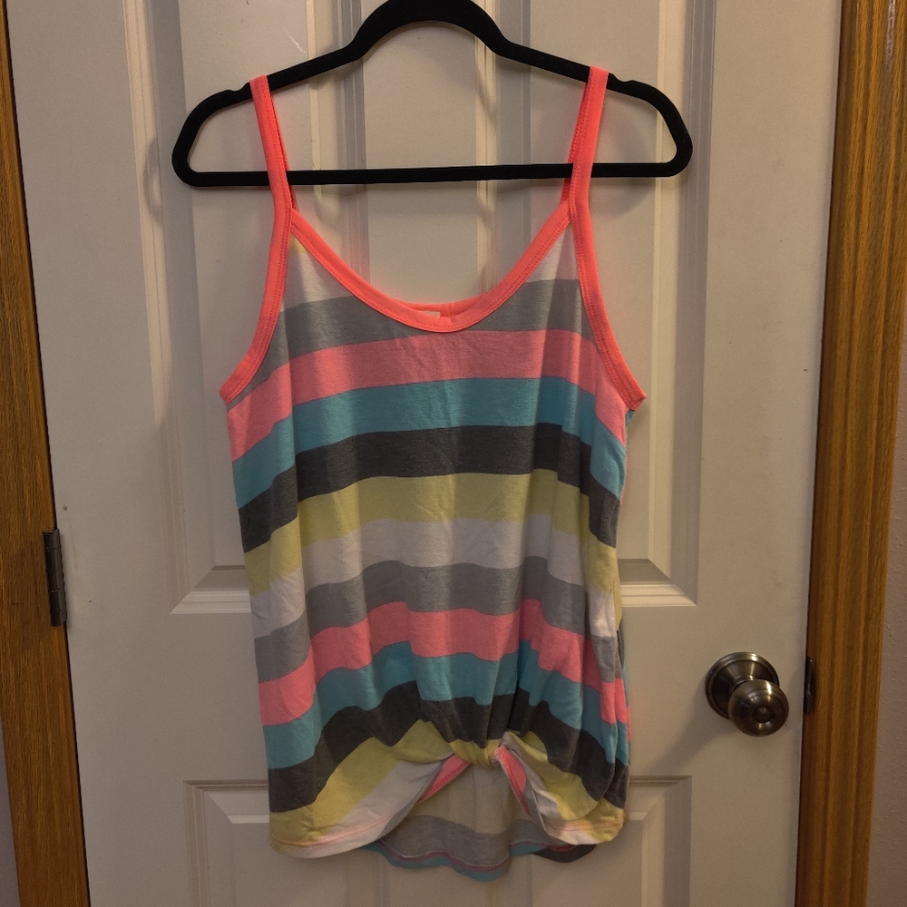 Striped Multicolor Women's Tank Top
